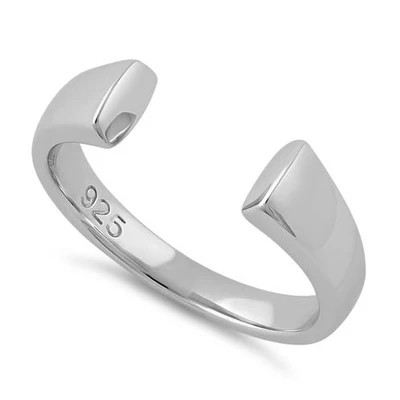 925 Sterling Silver End to End Bar Ring