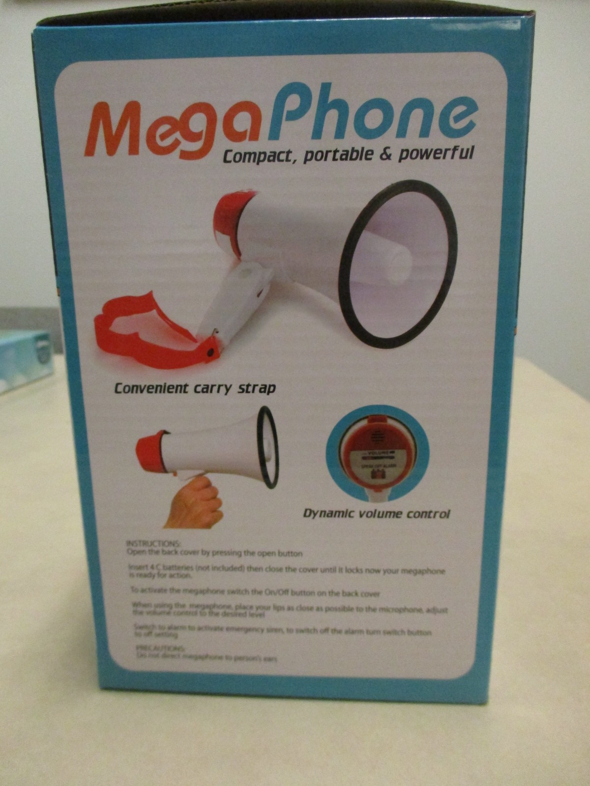 Megaphone~Built-in Siren~Volume Control~4C Batteries~(Not Included)💥Tested💥
