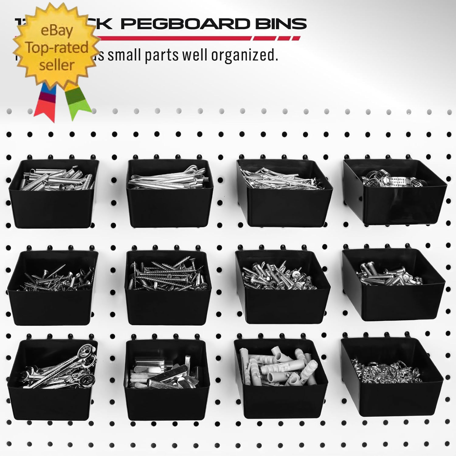 300-Piece Pegboard Hook Set, Pegboard Organizer Accessories for Hanging,Durable