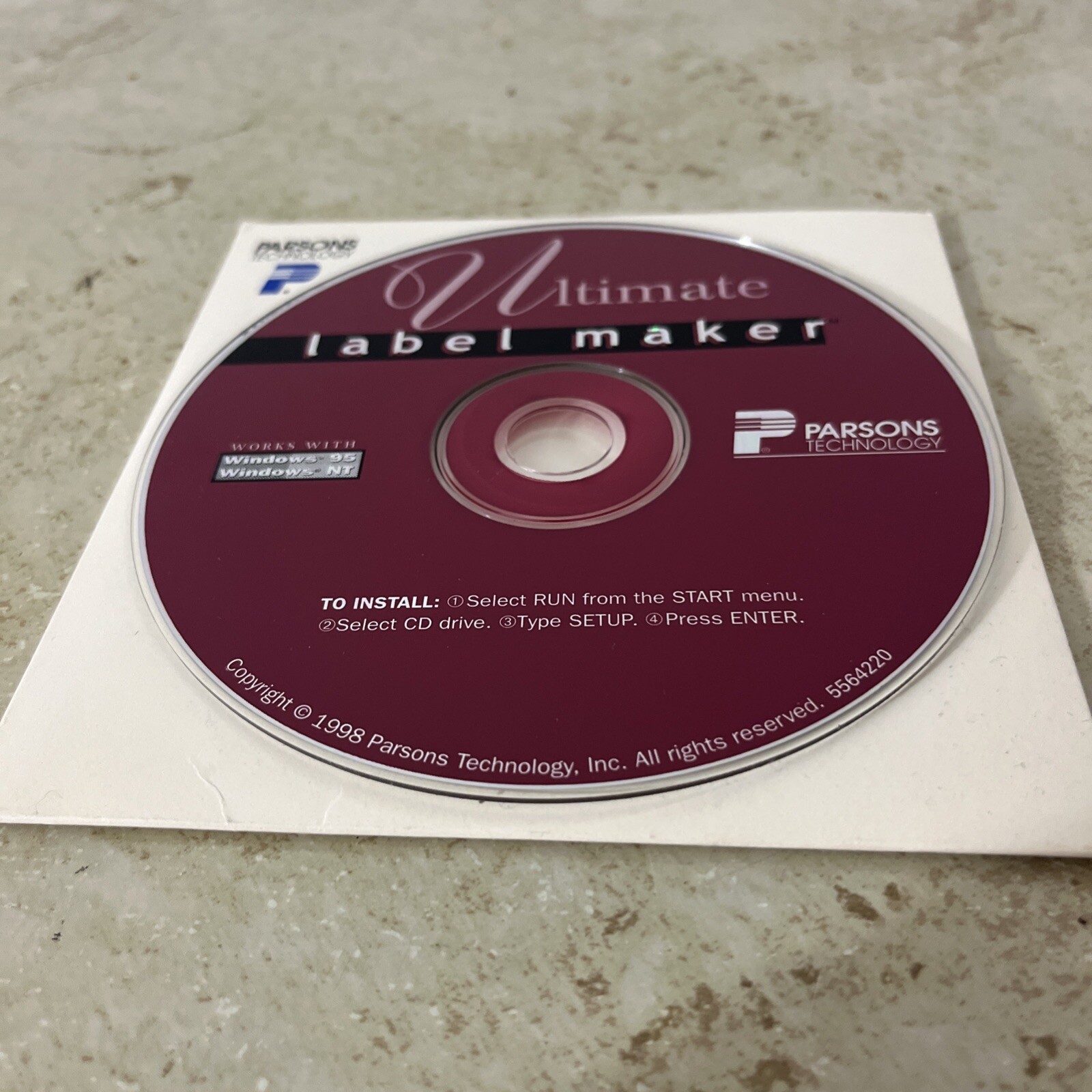Parsons Technology Ultimate Label Maker Windows 95 And NT