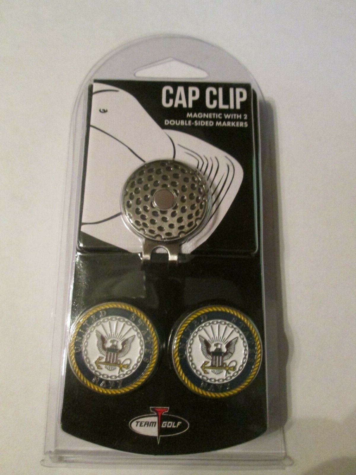 U.S. Navy Golf Hat Magnetic Clip w/ 2 Double Sided Ball Markers