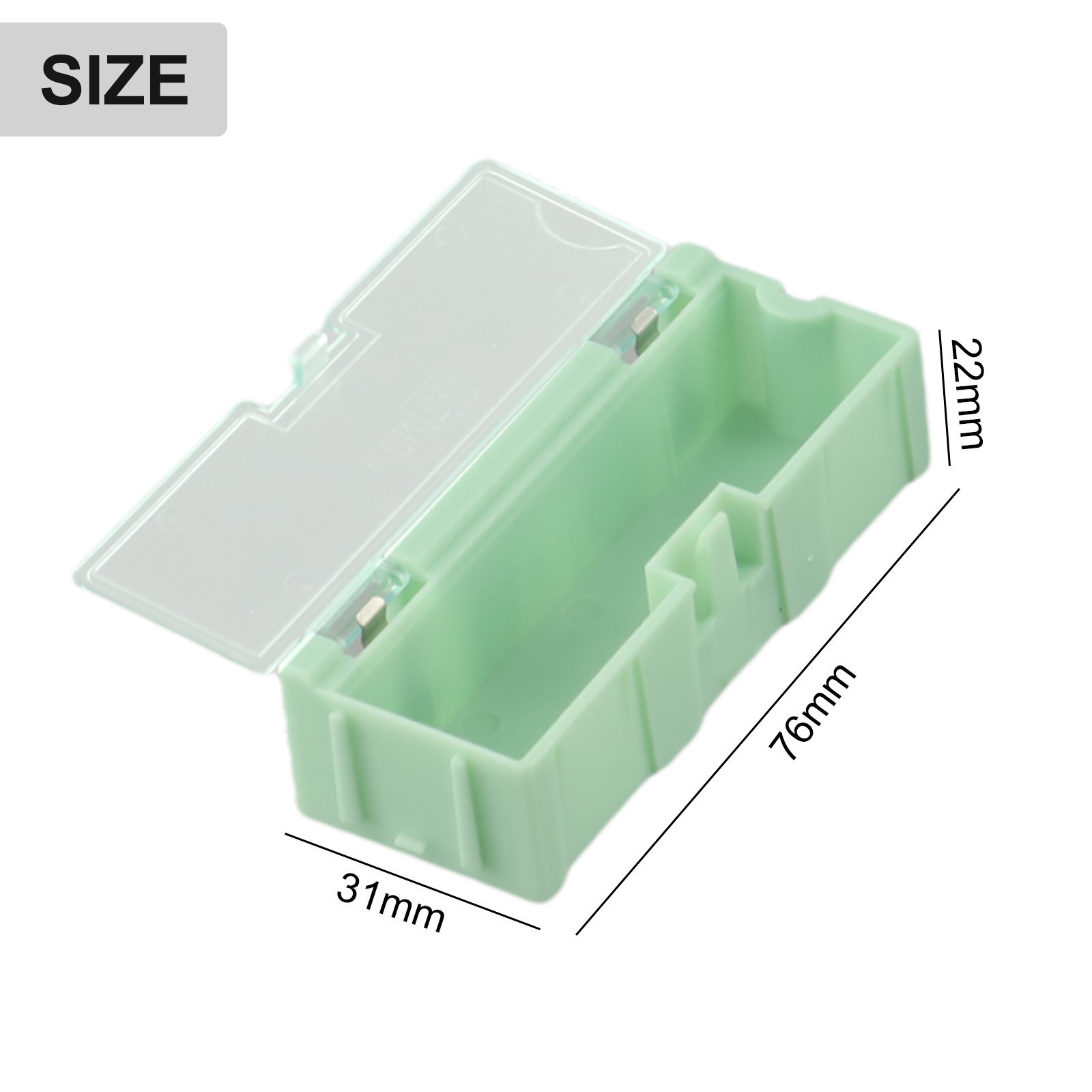 Practical Plastic Box for Securely Storing Electronic Components 10 Pack