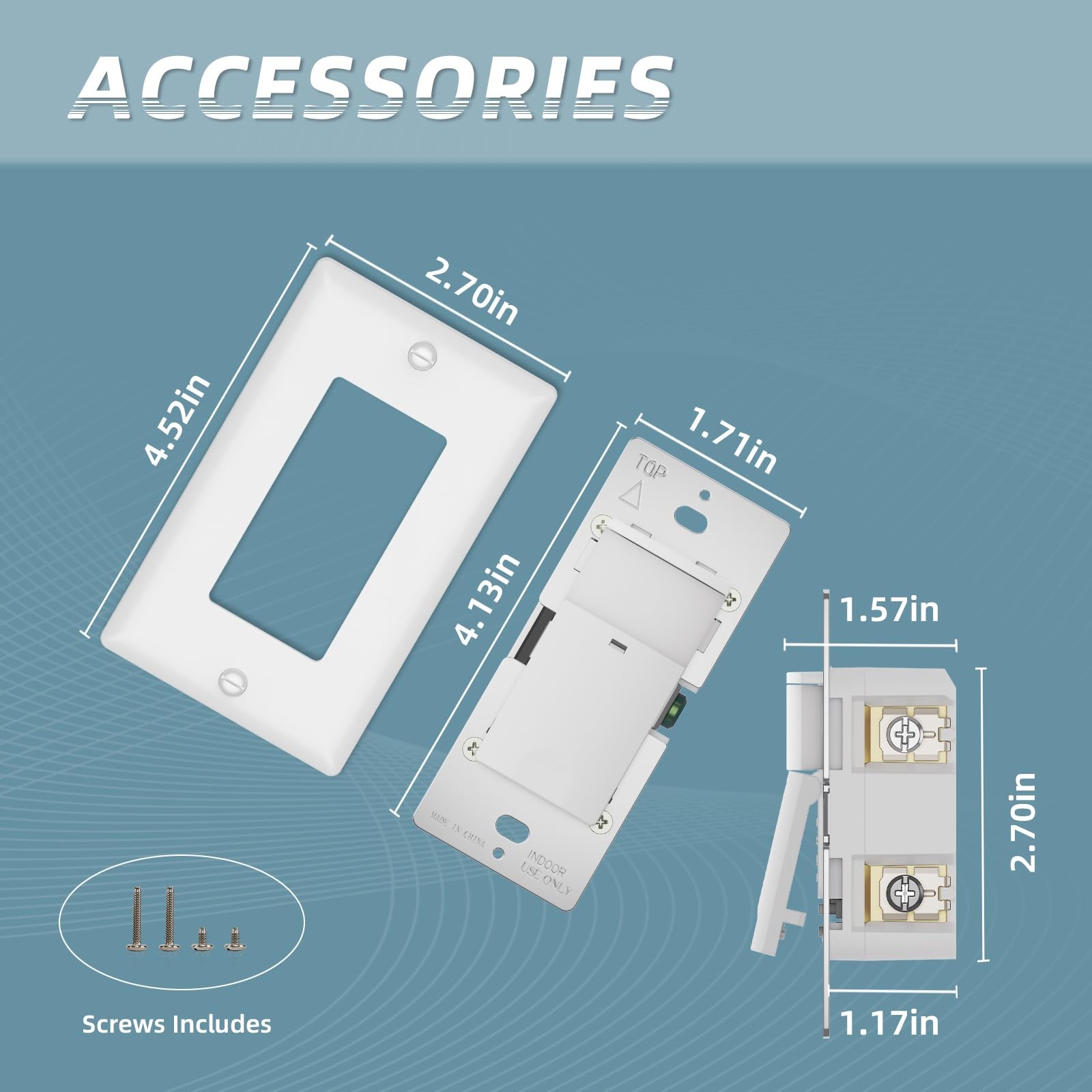 ECOELER Motion Sensor Light Switch, PIR Detection Wall 1 - Pack, White