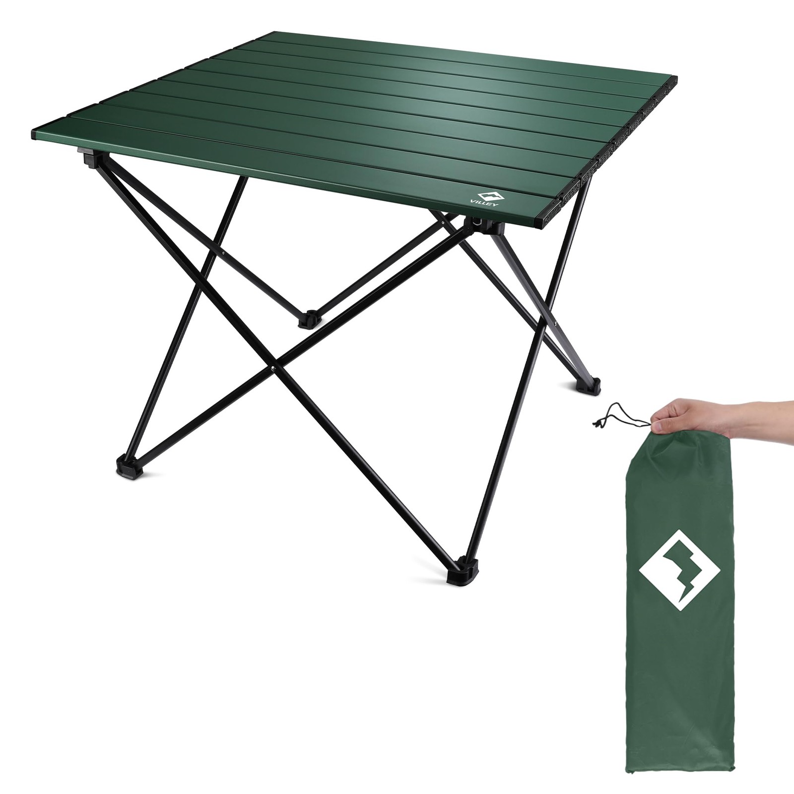Portable Camping Side Table, Ultralight Aluminum Beach Table with Carry Bag, ...