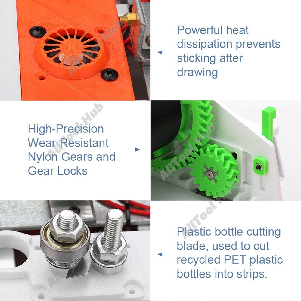 Desktop Filament Extruder 1.75mm Plastic Recycler Maker Machine for 3D Printer