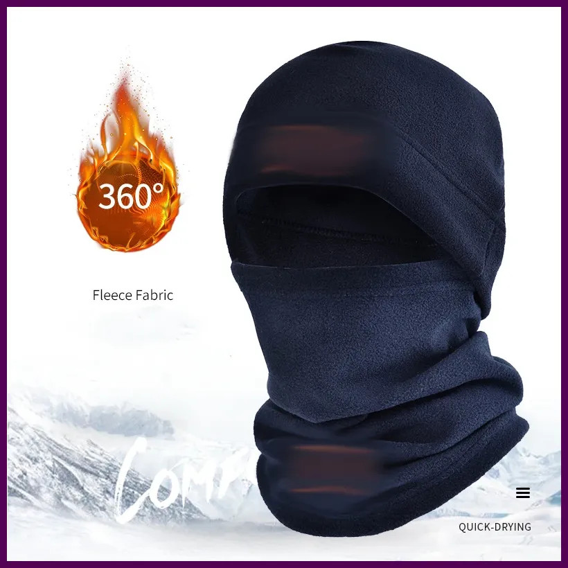 Autumn and winter fleece hat cold swing fleece neck cover outdoor cycling