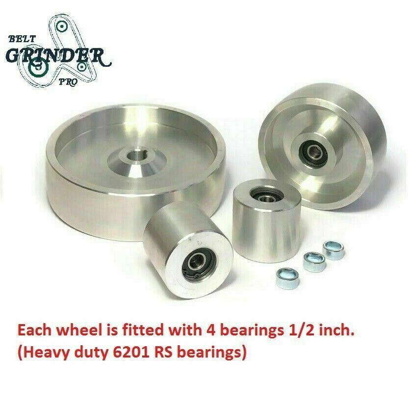 Belt Grinder Wheel Set 7.8 Inch Drive with 7/8" Bore 5" Track 2.5" Idler