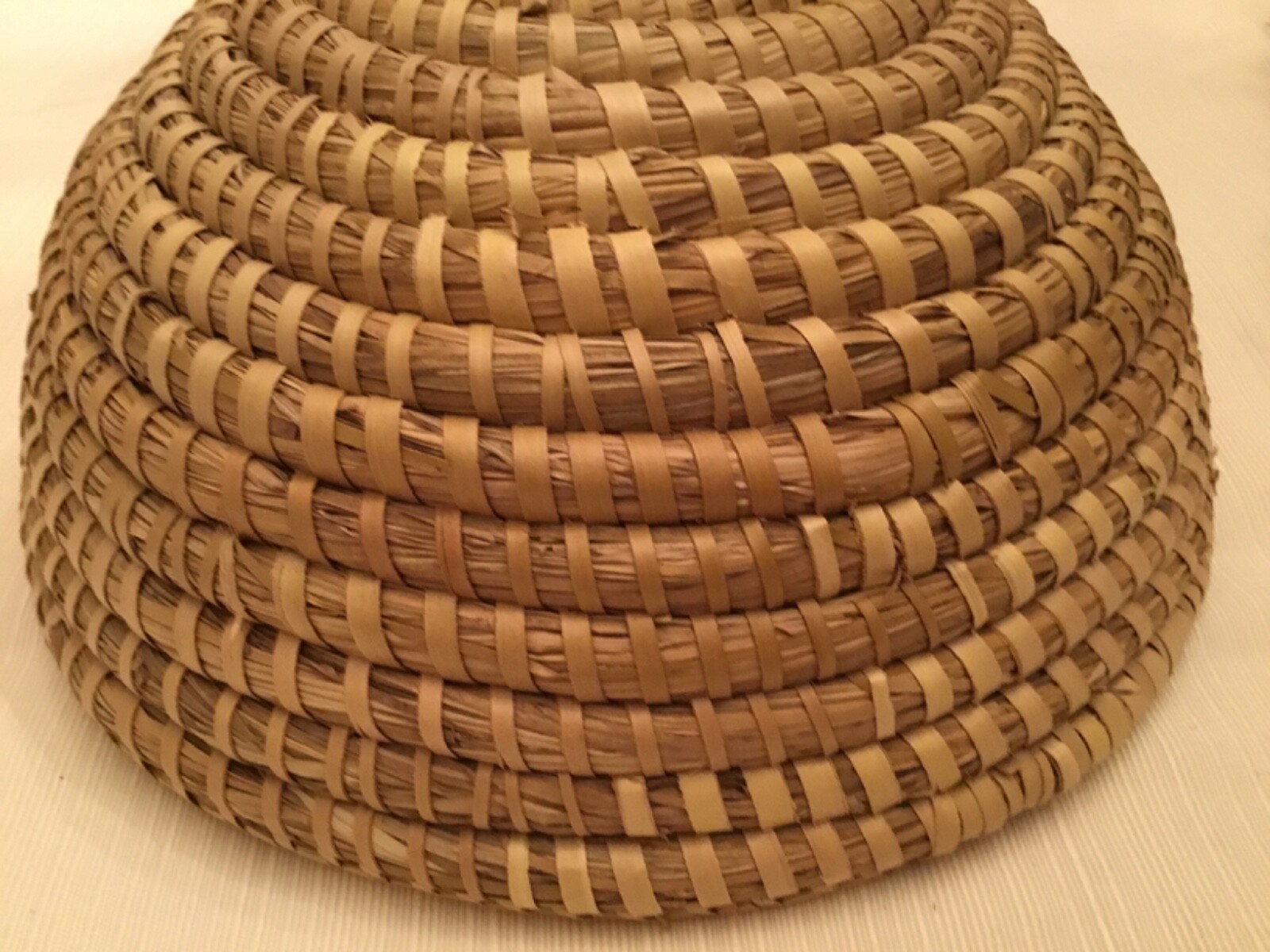 Large SWEETGRASS Basket 11” Diameter and Paperback