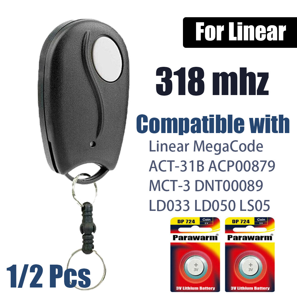 For Linear Megacode ACT-31B ACP00879 Key Chain Garage Door Remote Control Fob