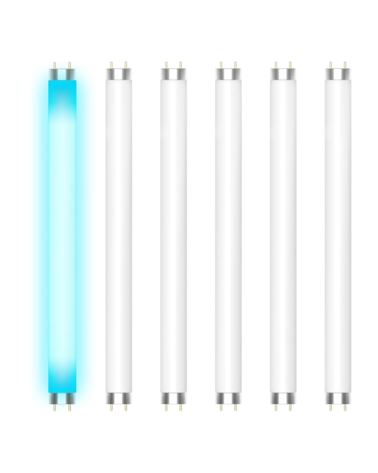 Shootingstar 6 Pack FSL BL T8 F10W Bug Zapper Replacement Bulb for 20W White