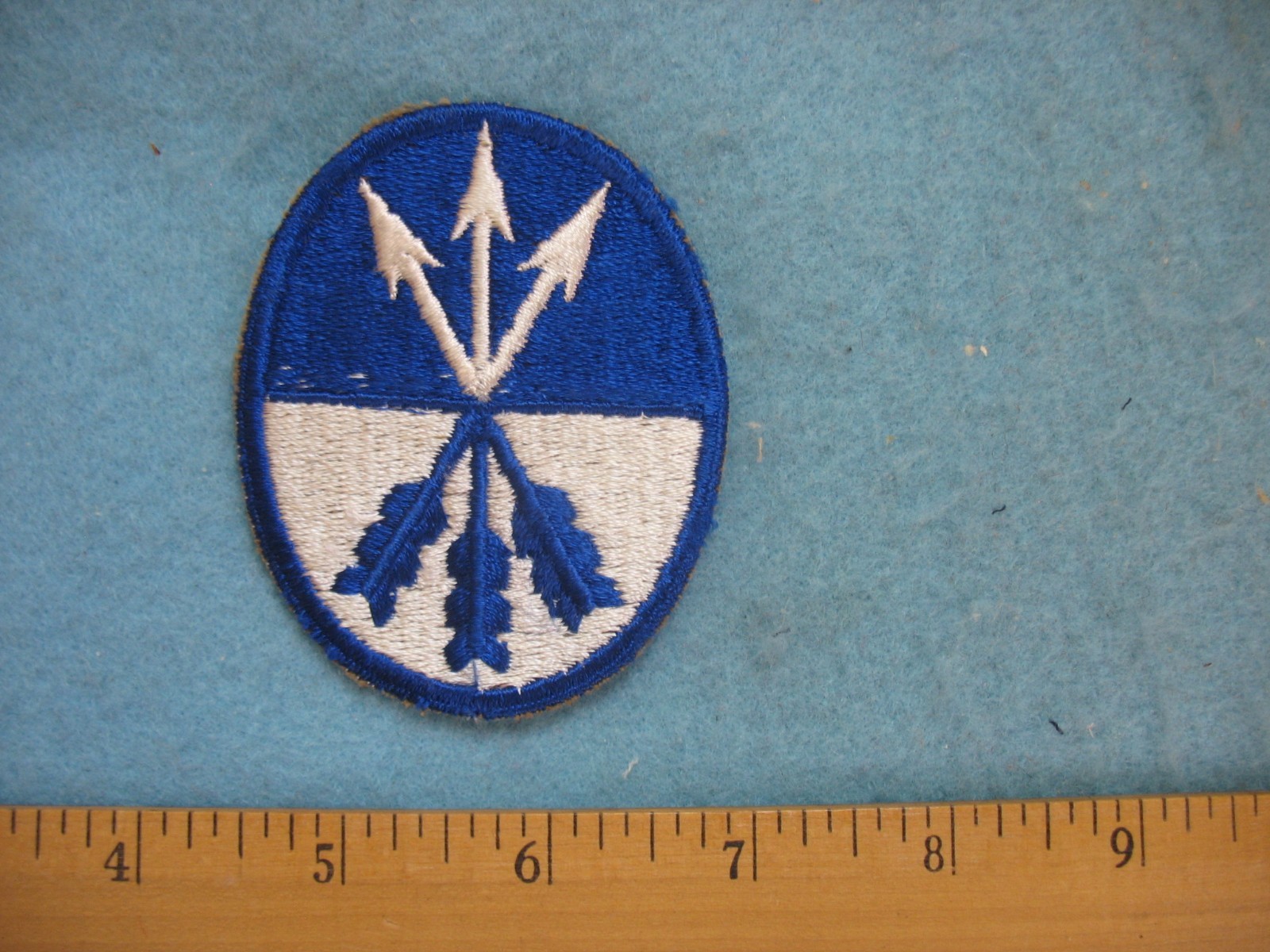 Original unused WWII US Army XXIII Corps whiteback patch