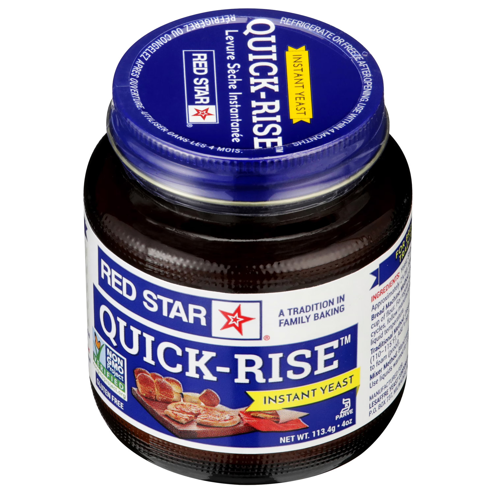 Red Star Quick Rise Instant Yeast 4 oz Jar