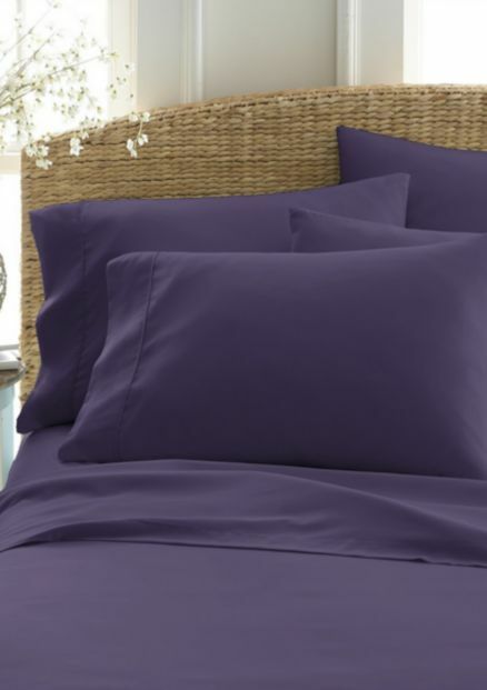iEnjoy Twin Premium Sheet Set 3 Piece Ultra Soft Hypoallergenic Purple NEW
