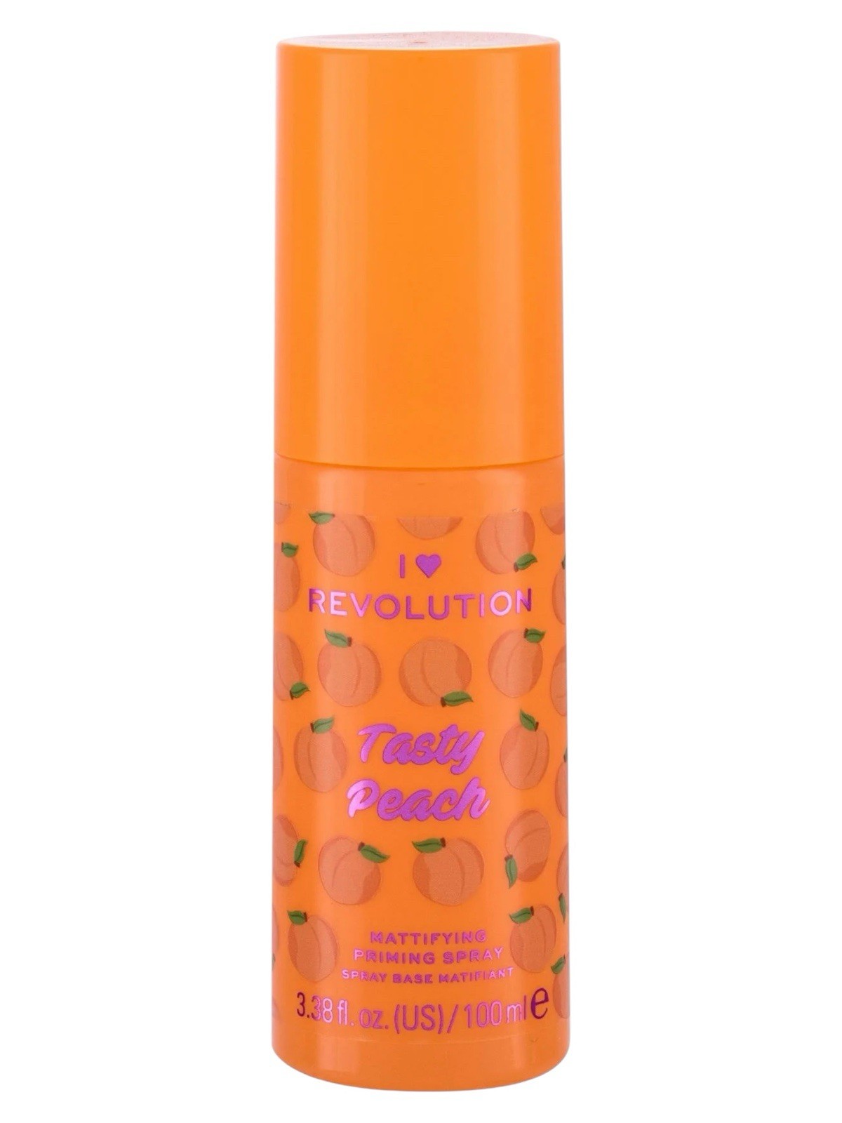 Revolution Tasty Peach Mattifying Priming Spray 3.38 fl oz (100 ml) - NEW