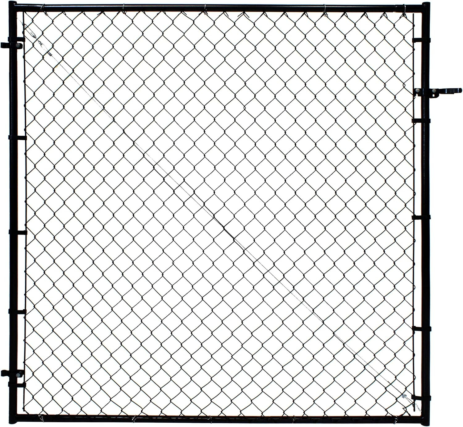 Adjust-A-Gate Adjustable Chain Link Square Corner Complete Gate Kit, , Black, 6'