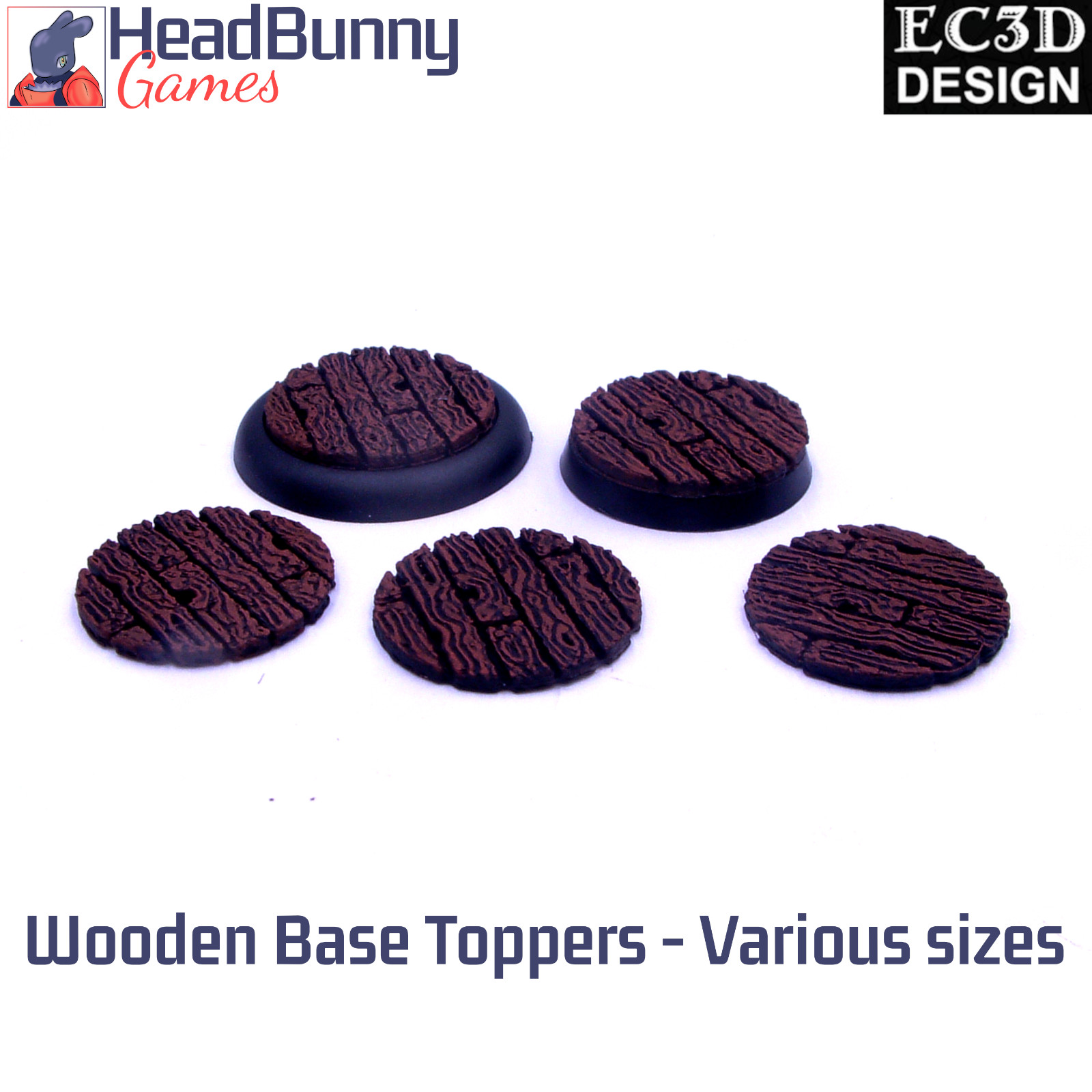 Round Wooden Base Toppers x 5 Floor Scenic Wargames Miniature 25mm 32mm 1P 2P