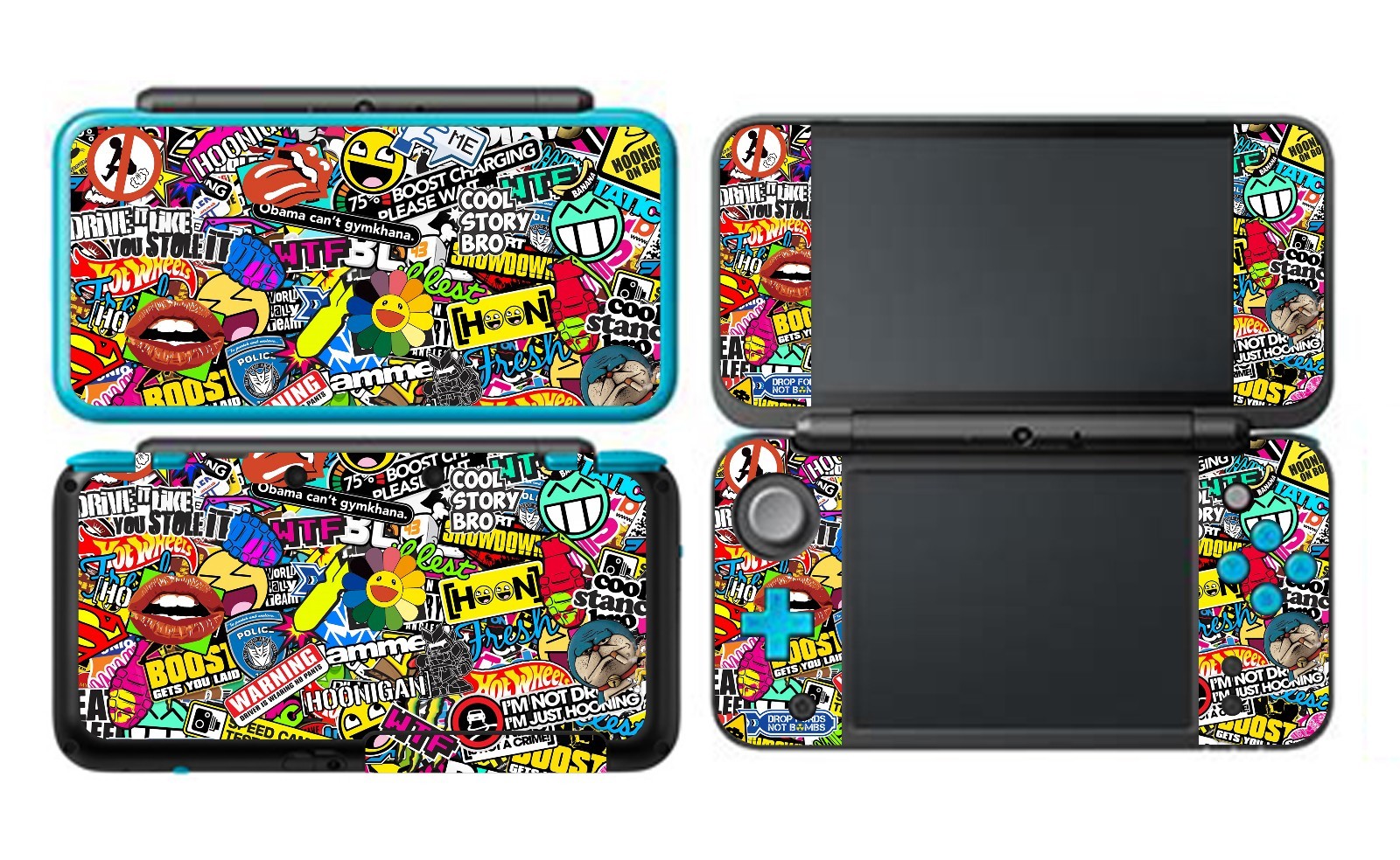 Bombing N262 Vinyl Decal Skin Sticker Protector for Nintendo New 2DS XL LL