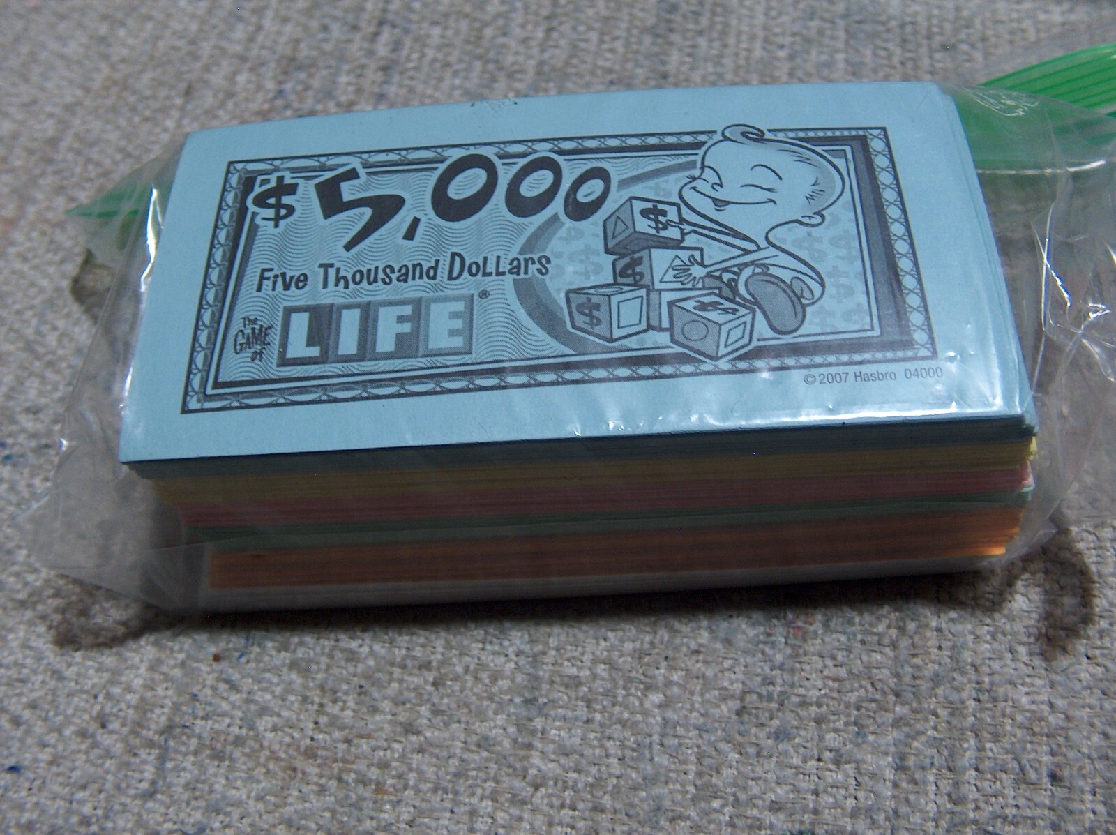 The Game of Life Money  2007 $$ - Full Set Replacement Parts / Pieces