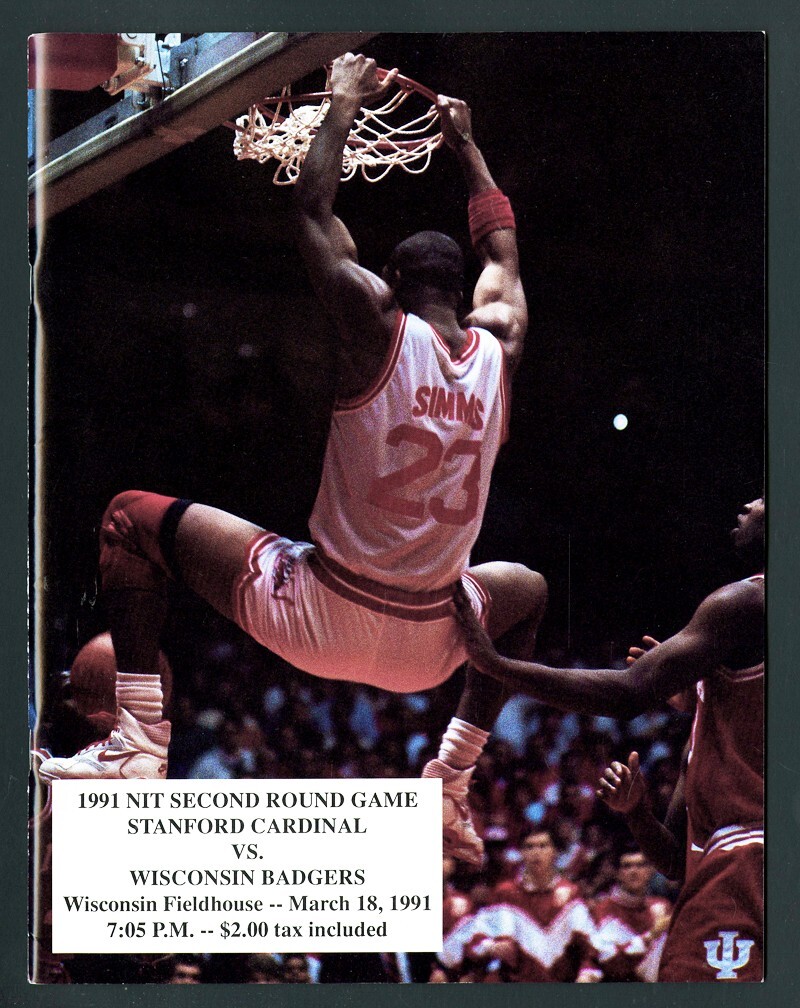 1991 NIT BASKETBALL TOURNAMENT PROGRAMS WISCONSIN BADGERS FIRST AND SECOND ROUND
