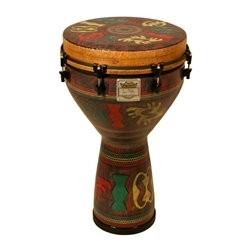 Remo Djembe, African Drum, 14 x 25 in, Adinkra 47-DJ-0014-24 Multi