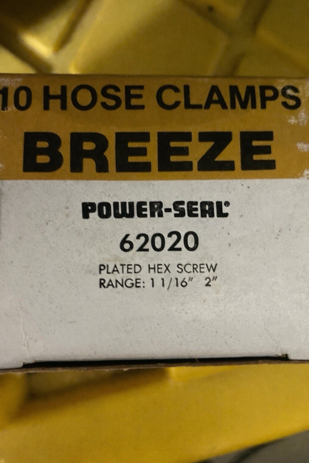 BREEZE 62020 10 Pk General Purpose  Clamp 13/16-1-3/4" 21-44mm Plated hex screw