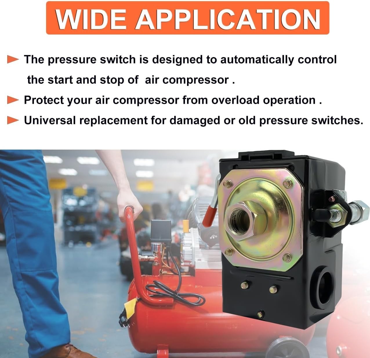 Craftsman Sears Air Compressor Pressure Switch W/ Unloader Replacement New