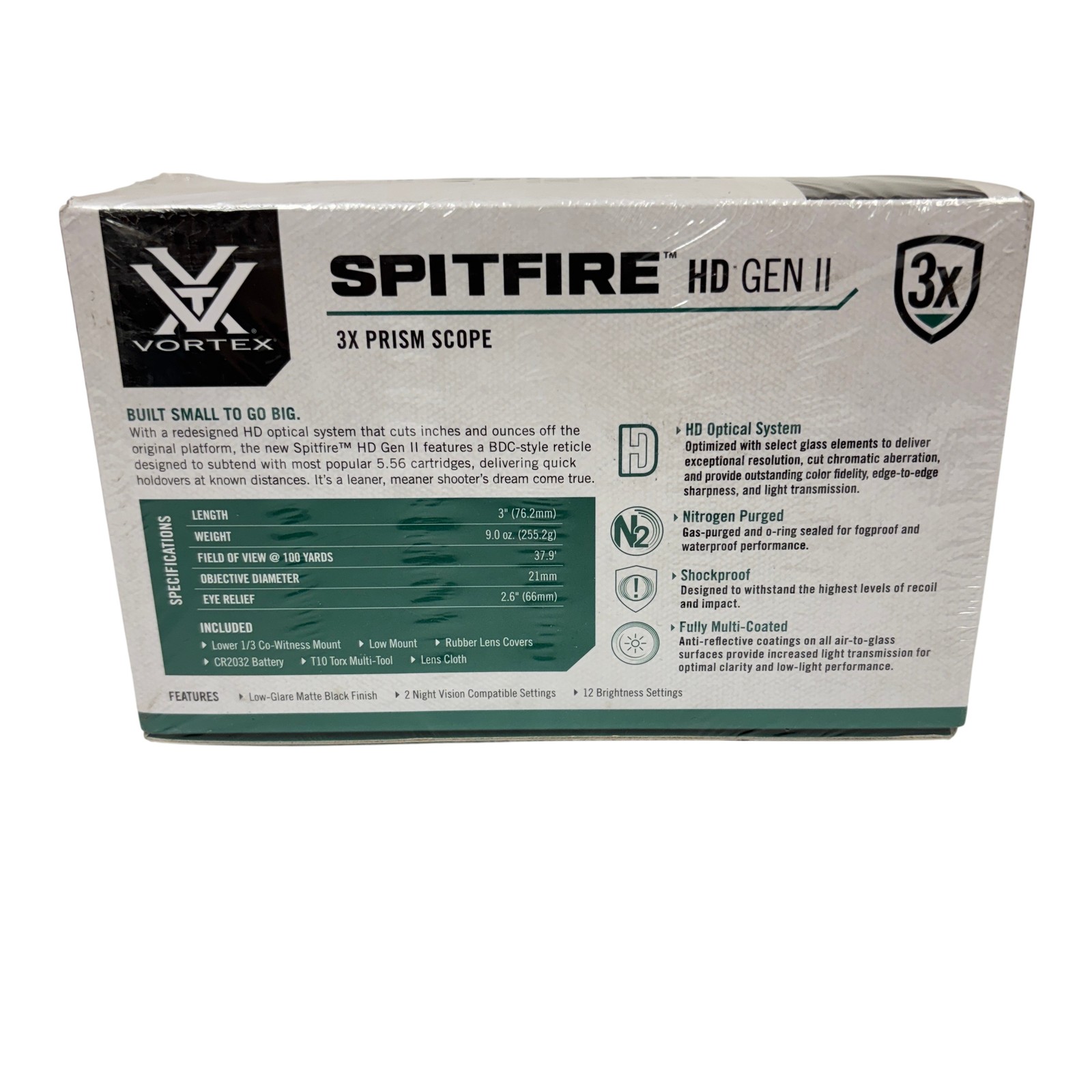Vortex Spitfire HD Gen II 3x Prism Scope