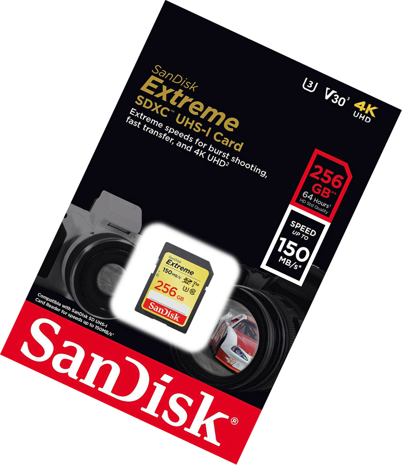 Sandisk 256GB FS extreme 4K UHD SD card for Canon XA35 XA30 XA25 XA20 XA15 XA11