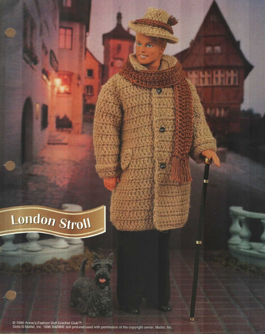 NEW LONDON STROLL 12" MALE FASHION DOLL ANNIE'S CROCHET PATTERN INSTRUCTIONS
