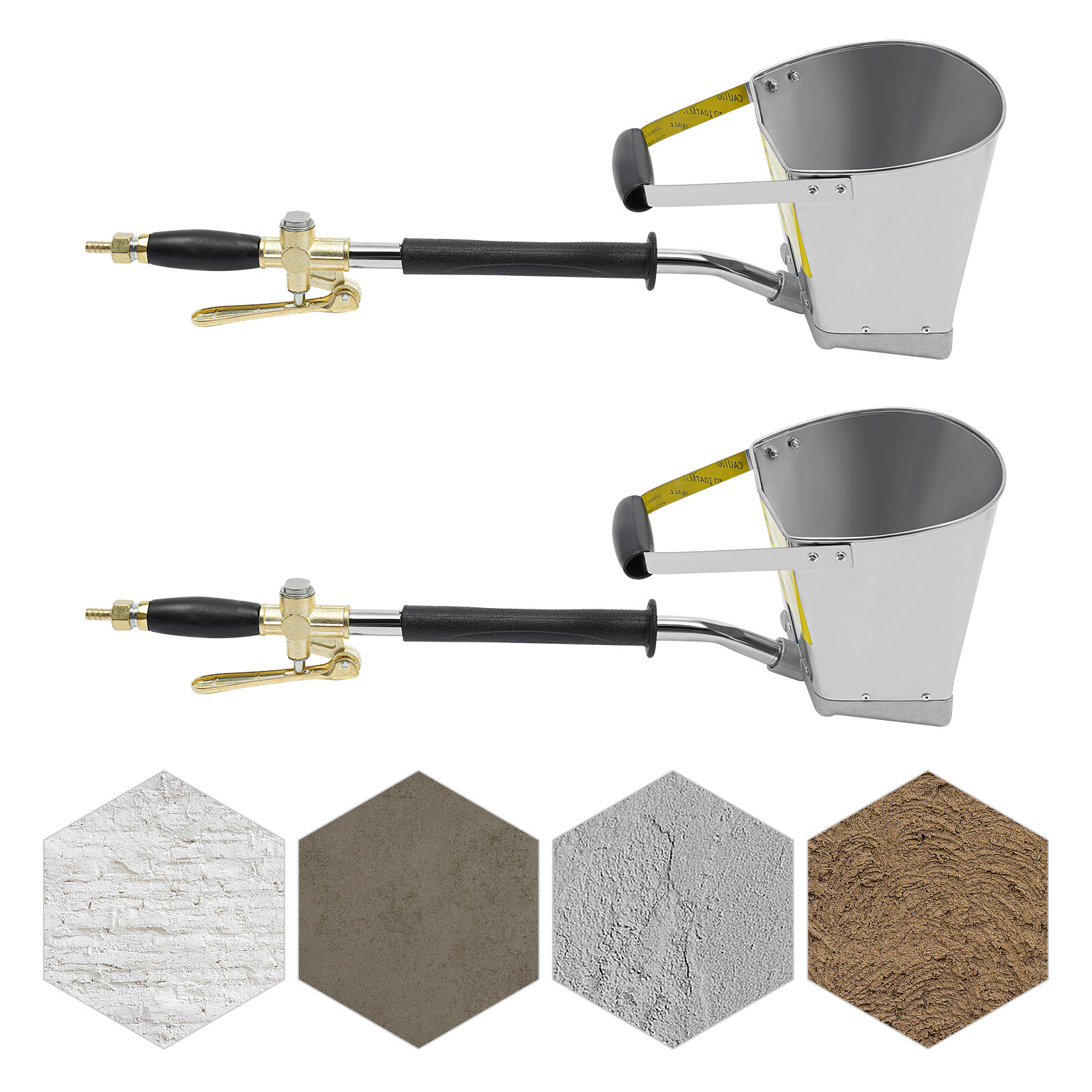2?? Cement Mortar Sprayer Hopper 4 Jet Paint Wall Concrete Stucco Spray Gun Tool