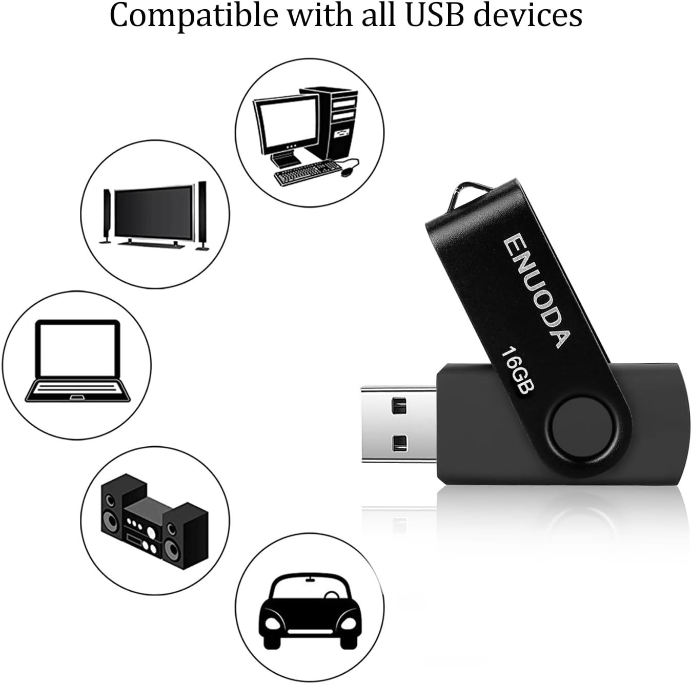 16GB USB Flash Drive – Lightweight, Durable & Dust Proof for Easy Data Transfer