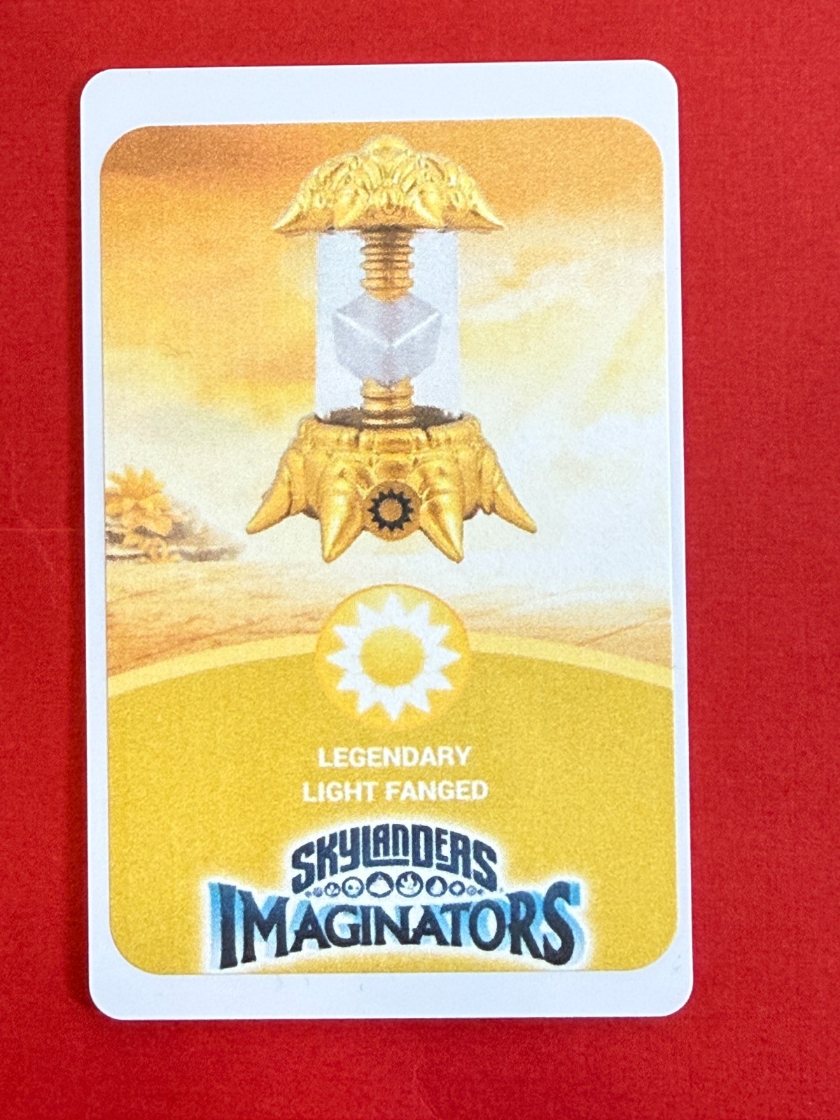 Skylanders Imaginators Legendary Light Fanged Creation Crystal Card FACTORYRESET