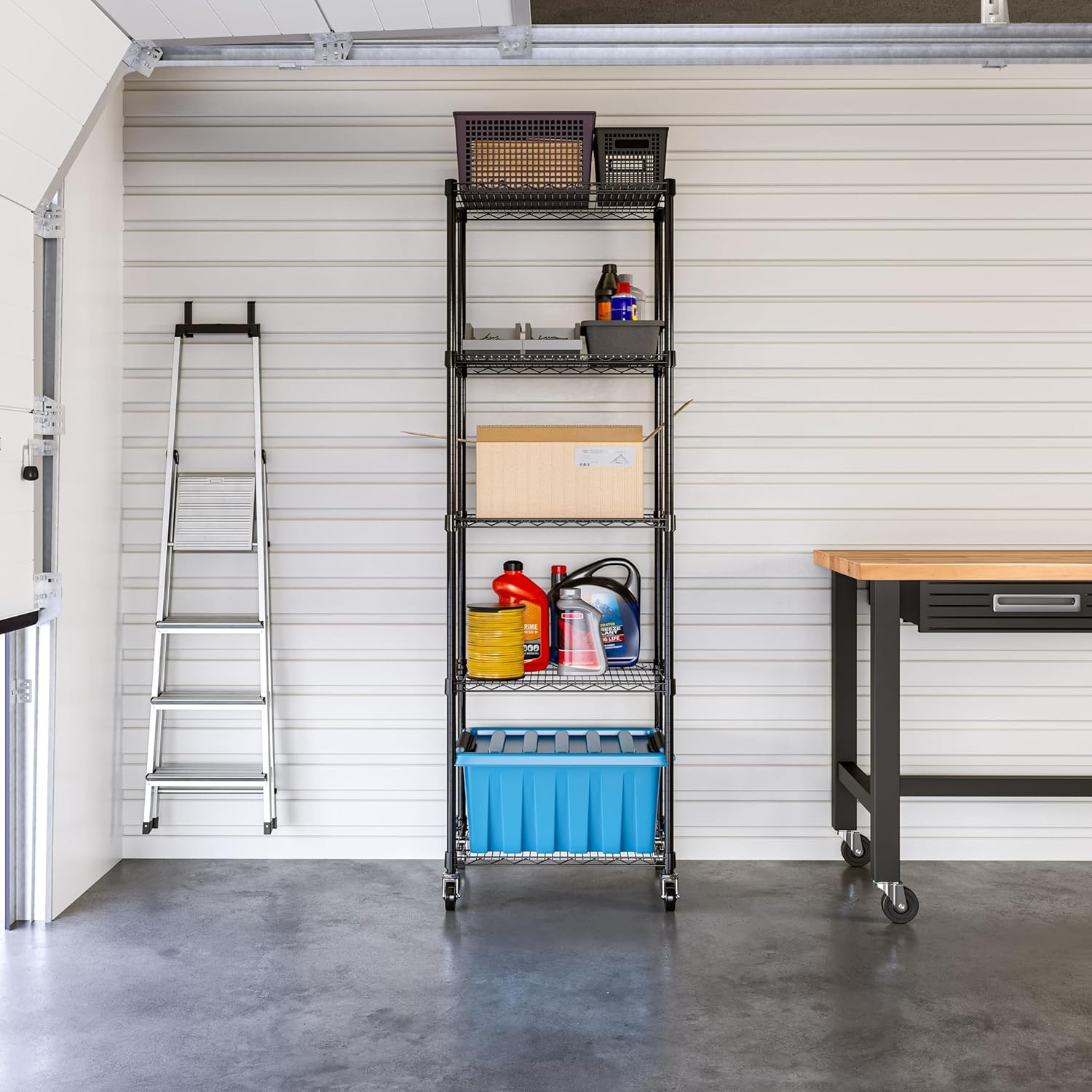 Seville Classics Ultradurable Heavy Duty NSF Solid Steel Wire Rack Storage Unit,
