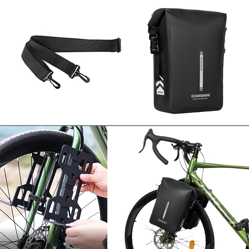 Mountain Bike Bicycle Waterproof Fork Rack Riding Storage Shoulder Bag 6L Large