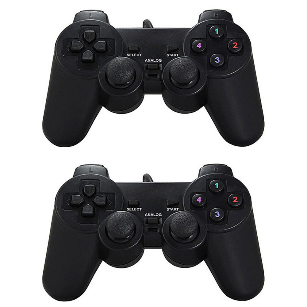 US 1-2 Pack USB 10 KEYS SHOCK2 CONTROLLER PC GAME PAD Fine