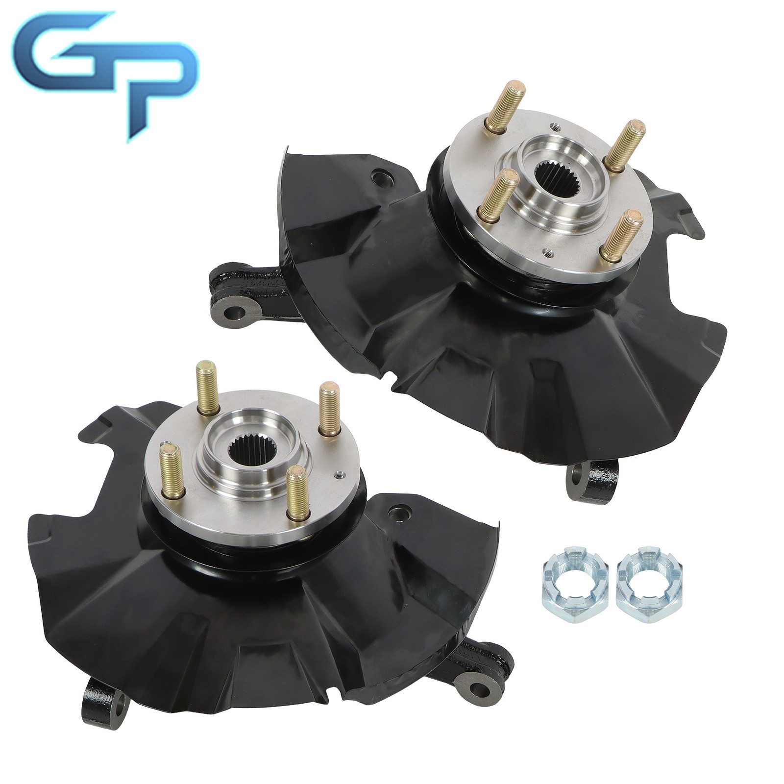 2x Front Left & Right Steering Knuckle Assembly For Hyundai Accent 2007-2011