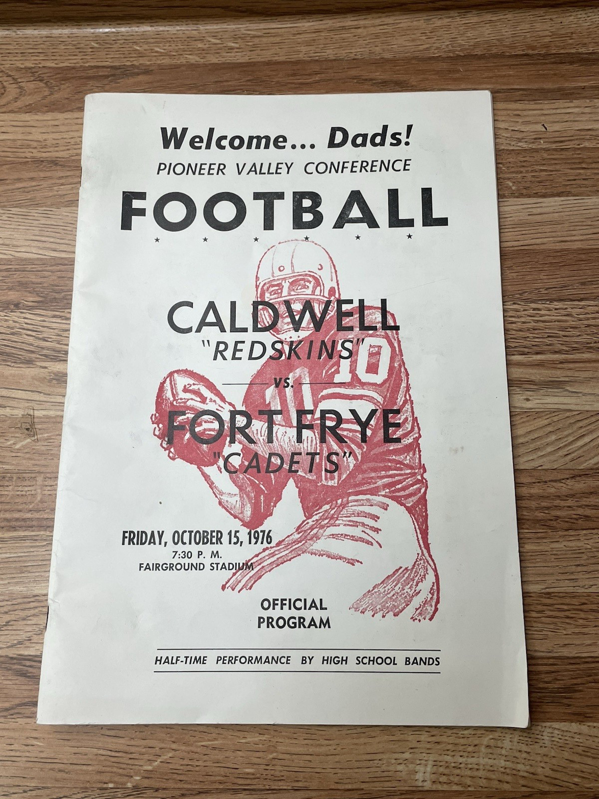 Vintage Caldwell Redskins High School Football 1976 Program