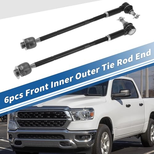 6pcs Front Inner Outer Tie Rod Ends Kit Suspension Steering Tie Rod End with