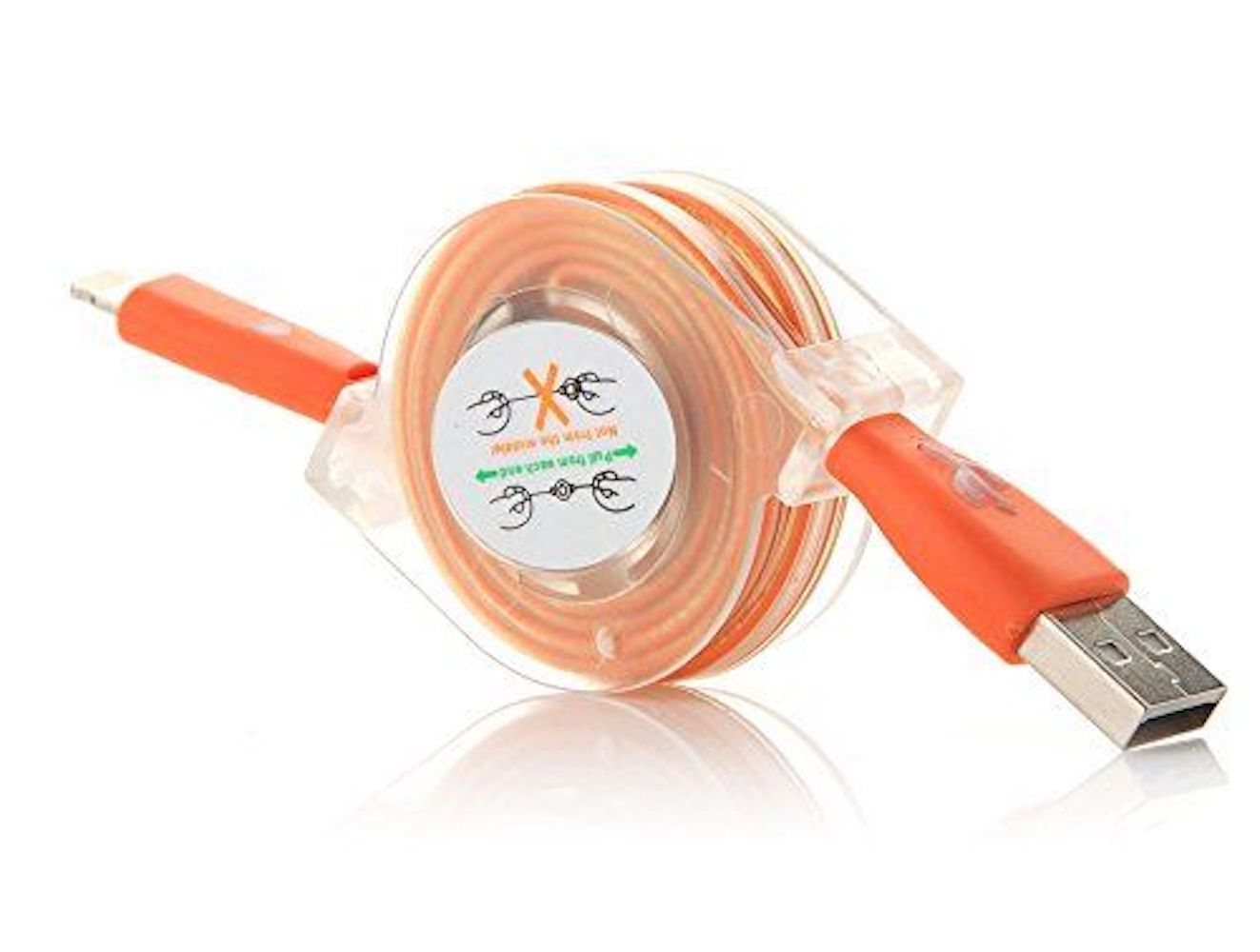 RETRACTABLE LED USB Data Sync Cable charger FOR iphone 6 plus 5S & ipod touch 5