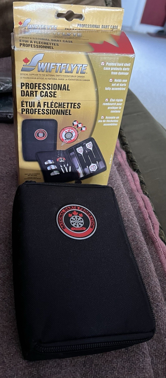 NDFC Pro Single Dart Case By Swiftflyte HOLDS set Of Darts With Flights On