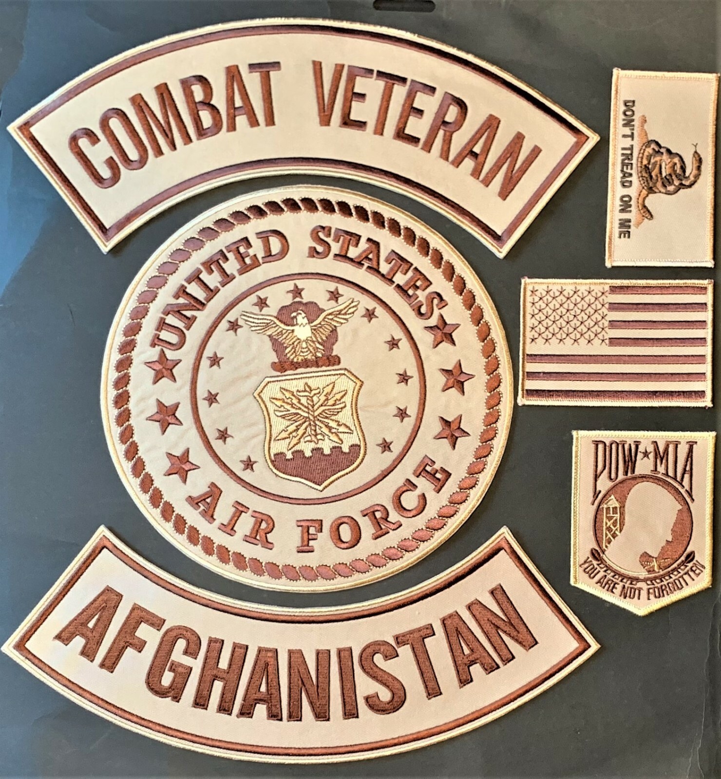 U.S. AIR FORCE SEAL COMBAT VET AFGHANISTAN MILITARY MOTORCYCLE LOT OF 6 PATCHES