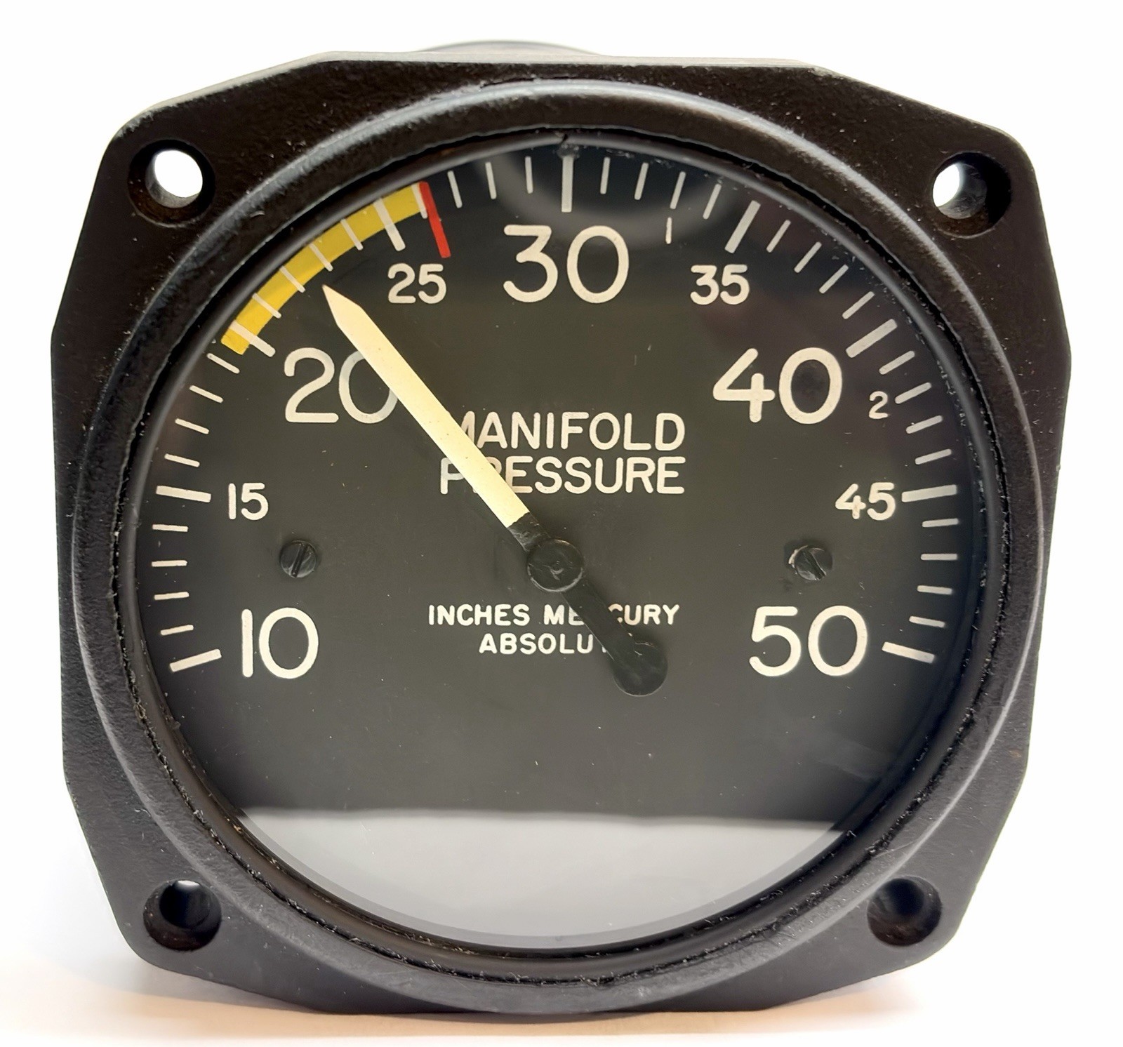 Vintage Weston Aircraft Manifold Pressure Gauge 10-50 InHg P/N 22-262-037