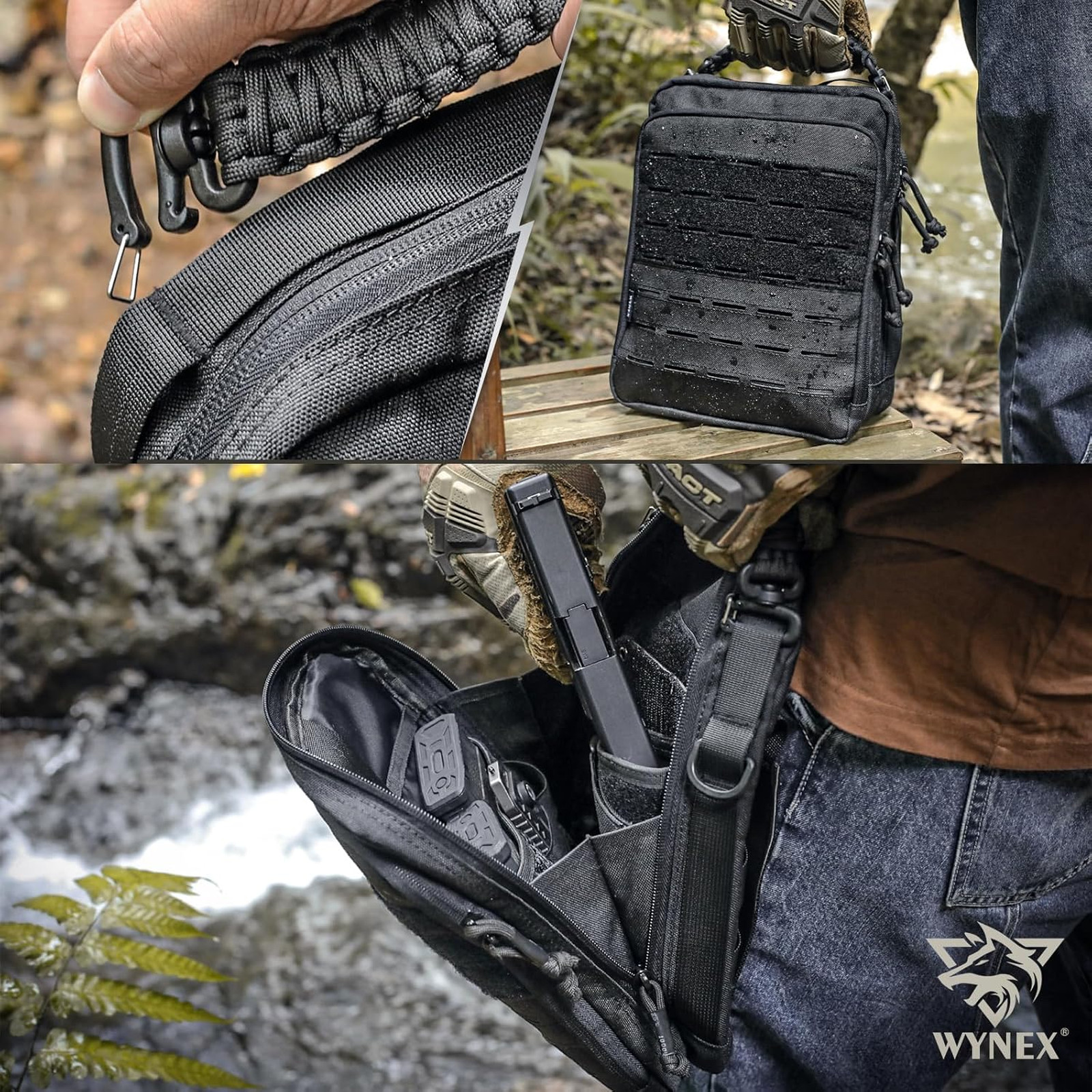 Tactical Molle Admin Pouch Nylon Utility Organizer with Large Capacity and