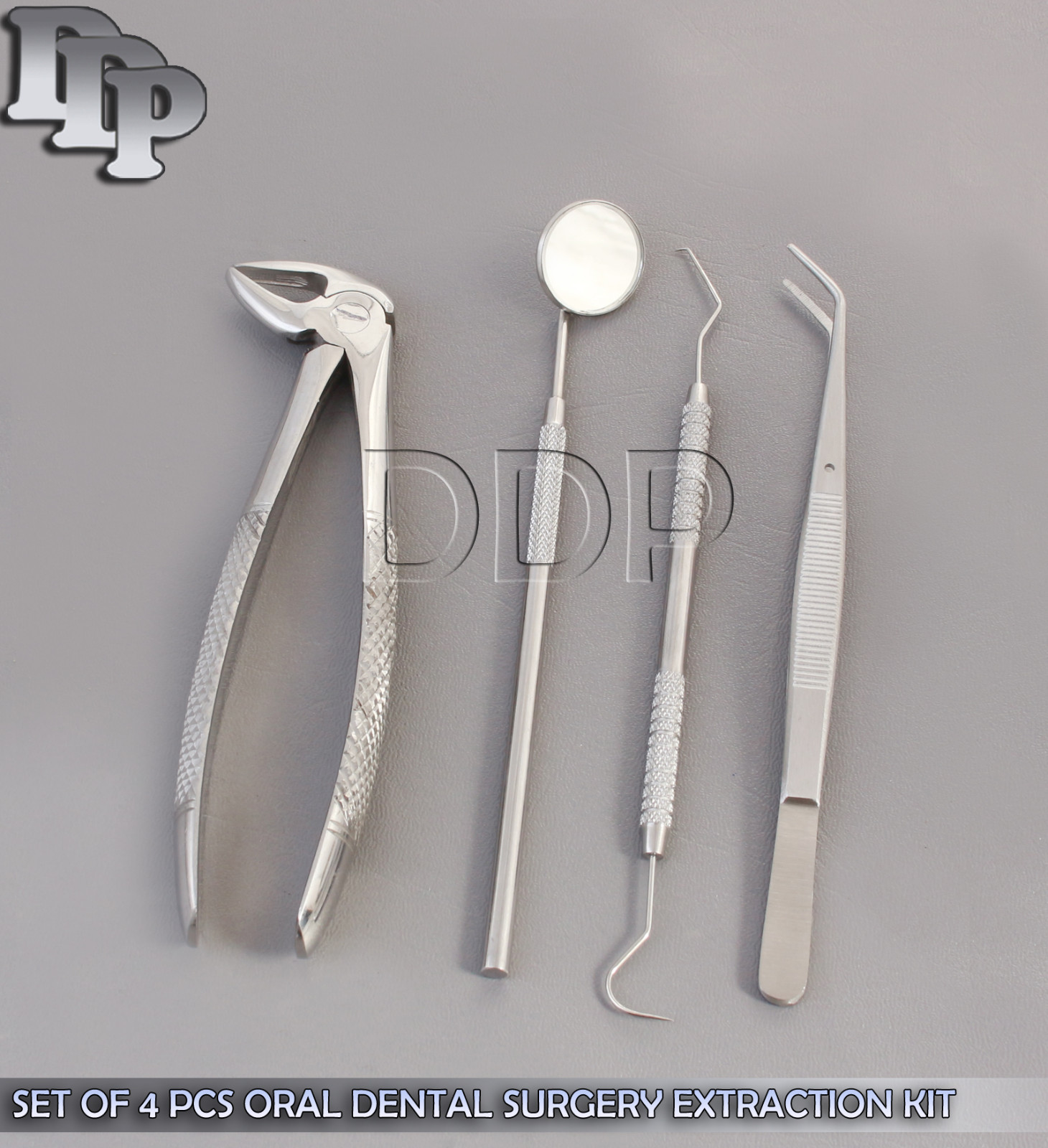 SET OF 4 PCS ORAL DENTAL SURGERY EXTRACTION KIT WITH EXTRACTING FORCEPS #33C