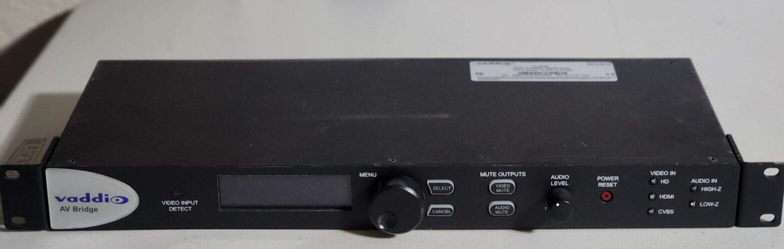 Vaddio AV Bridge Video and Audio HD Encoder Streamer 998-8210-000 no pwer supply