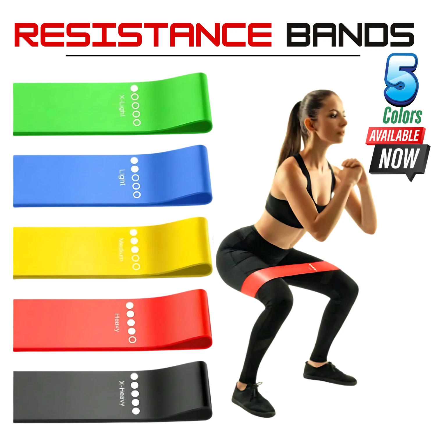 CrossFit & Yoga: Loop Resistance Band Set for Full-Body Workout & Leg Toning