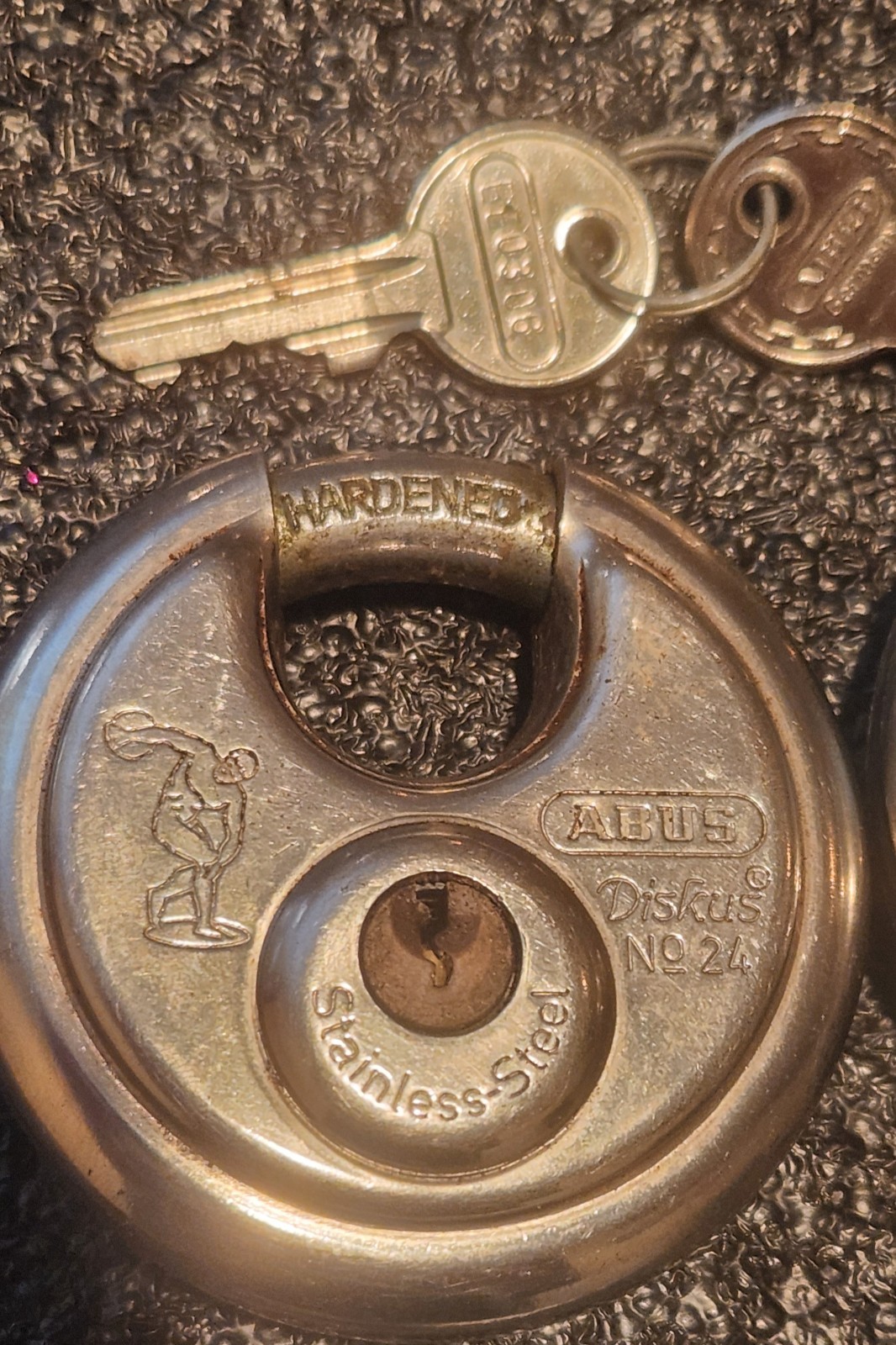 ABUS 24 Diskus Stainless Steel Padlock,   Germany great