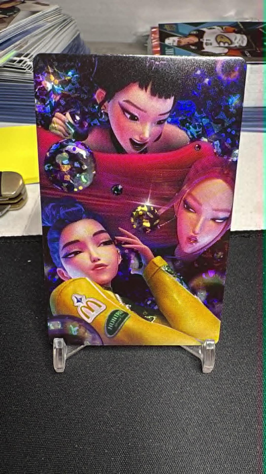 2026 McDonalds KPop Demon Hunters /x Saja Foil Group photo Rare! Free Shipping!