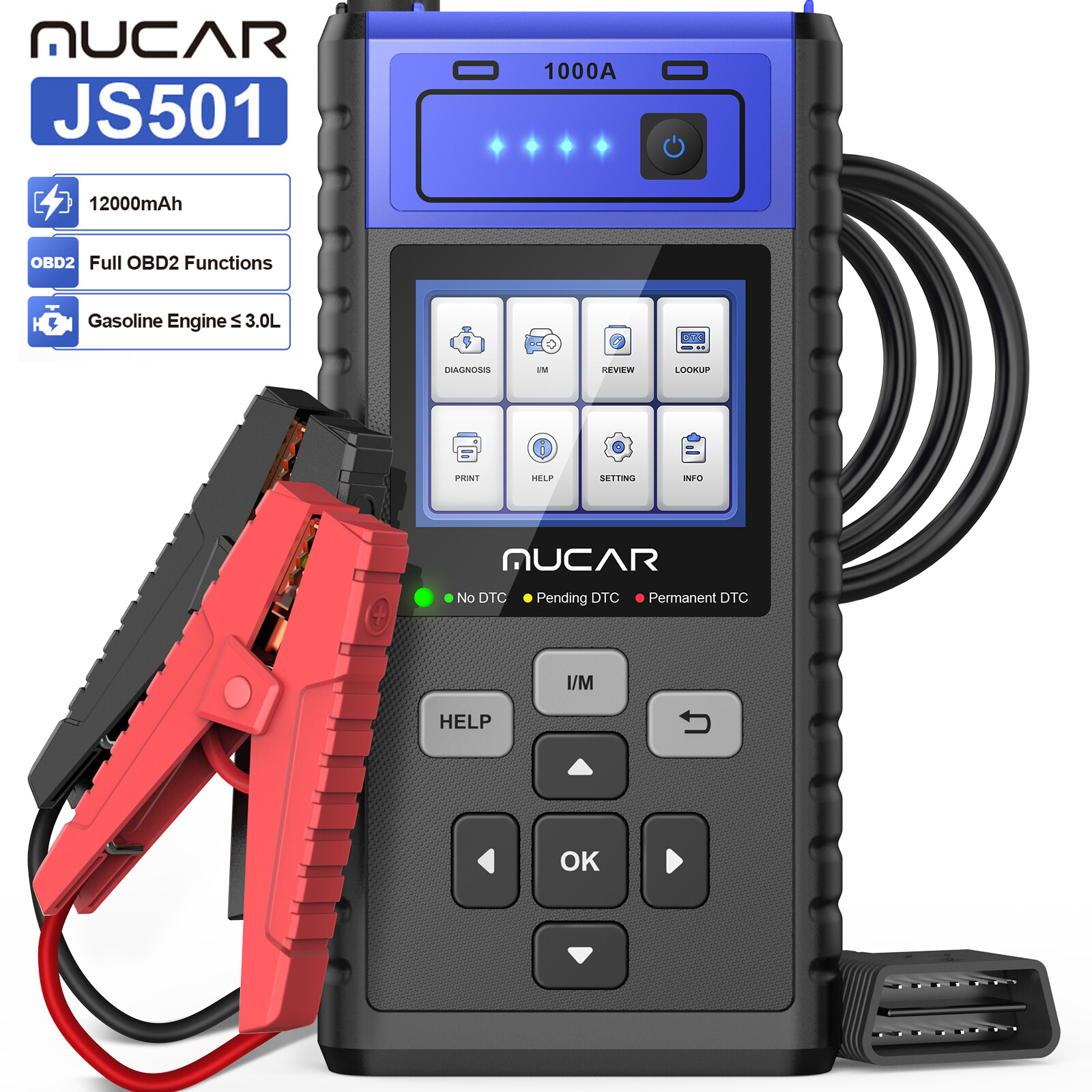 MUCAR Universal Auto Jump Starter Booster Jumper Box Power Bank Battery Charger