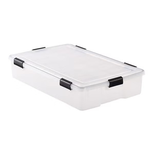 47 qt. Weathertight Tote Clear 31-7/8" x 19-7/8" x 6-3/8"